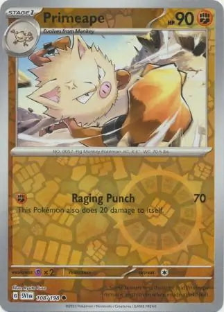 Scarlet & Violet Primeape #108/198 reverse holo